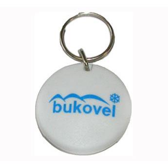 Пластиковый брелок-открывалка Шайба для бутылок с вашим логотипом